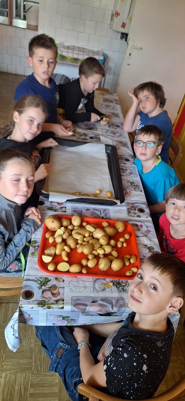 Tradiční podzimní pečení brambor s dětmi  v družině